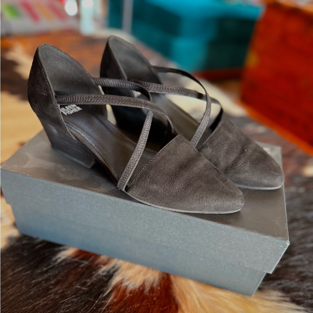 Eileen Fisher Black Heeled Shoes